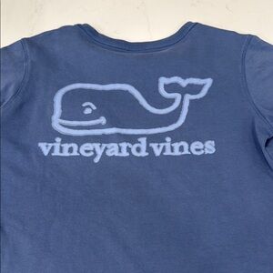 Vineyard Vines Blue Short Sleeve Tee with Iconic Whale Logo (Girls M)